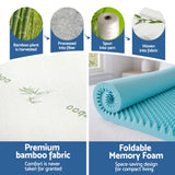 Giselle 8cm Cool Gel Egg Crate Memory Foam Topper — Double, Bamboo Cover — Allure Home Collections