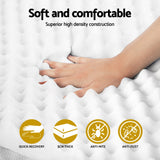 Giselle Bedding 5cm Egg Crate Memory Foam Topper — King Single — Allure Home Collections