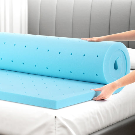Giselle Bedding 5cm Ventilated Cool Gel Memory Foam Topper — King Single — Allure Home Collections