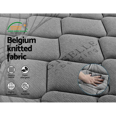 Giselle Bedding 22cm Medium Firm 5-Zone EvenZon Pocket Spring Mattress — Belgium Knitted — Allure Home Collections