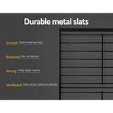 Artiss DANE double bed frame metal slat and central support detail — Allure Home Collections