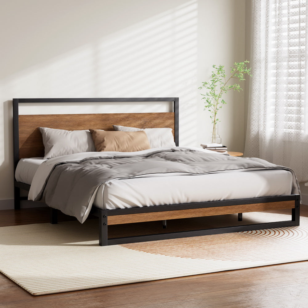 Alba Black King bed frame in a modern bedroom