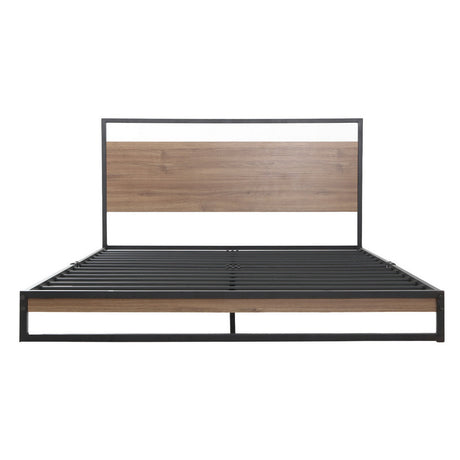Artiss DANE king metal and MDF bed frame — full front view — Allure Home Collections