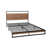 Artiss DANE king single black metal bed frame showing 300kg capacity — Allure Home Collections