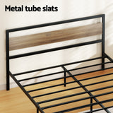 Artiss DREW double metal bed frame from foot end — Allure Home Collections