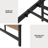 Artiss DREW bed frame base and steel slat detail — Allure Home Collections