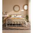 Novara White Double bed frame in a modern bedroom