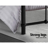Artiss LEO king single metal bed frame side view — Allure Home Collections