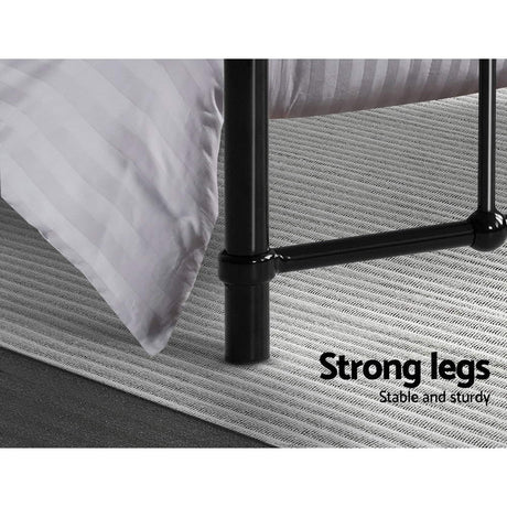 Artiss LEO king single metal bed frame side view — Allure Home Collections