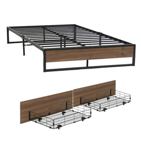 Vercelli Double Metal Bed Frame, Black