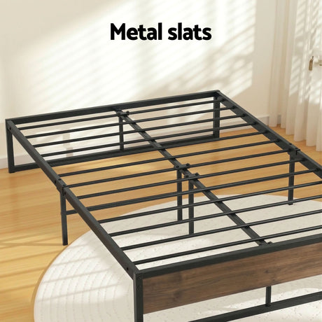 Vercelli Double Metal Bed Frame, Black