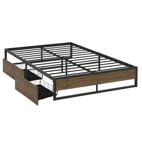 Vercelli Double Metal Bed Frame, Black