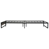 Artiss OSLO queen metal bed frame side profile showing 30cm height — Allure Home Collections