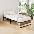 Vercelli Black Single bed frame in a modern bedroom