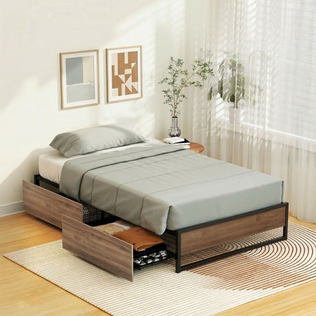 Vercelli Black Single bed frame in a modern bedroom