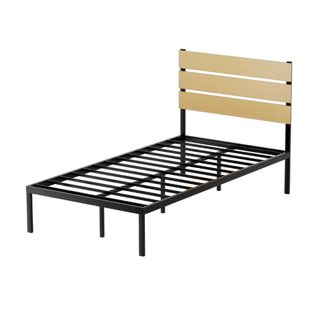 Artiss PAULA king single bed frame slatted base detail — Allure Home Collections