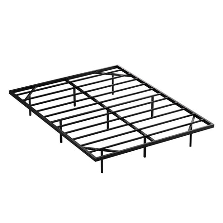 Artiss floating metal bed frame LED lighting close-up showing RGB modes — Allure Home Collections