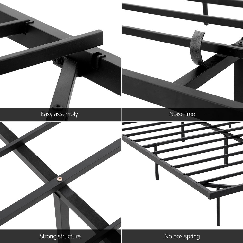 Artiss double floating metal LED bed frame showing 300kg capacity — Allure Home Collections