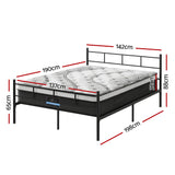 Alessandria Double Metal Bed Frame, Black