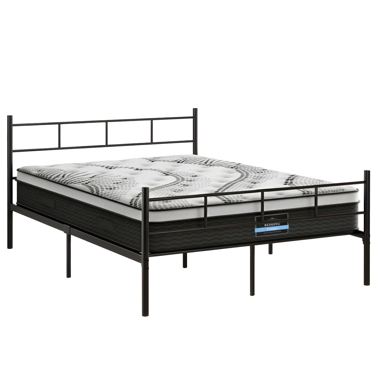 Alessandria Double Metal Bed Frame, Black