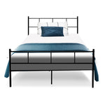 Artiss SOL king single metal bed frame side profile showing 88cm height — Allure Home Collections