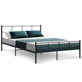 Artiss SOL queen metal bed frame showing 300kg capacity — Allure Home Collections