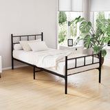 Alessandria Black Single bed frame in a modern bedroom