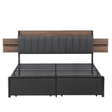 Tortona King Metal Bed Frame, Grey