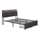 Tortona King Metal Bed Frame, Grey