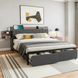 Tortona Grey King bed frame in a modern bedroom