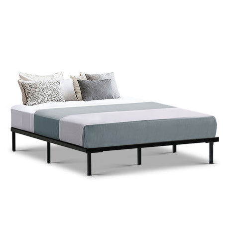 Artiss TED bed frame strong wood slat detail — Allure Home Collections
