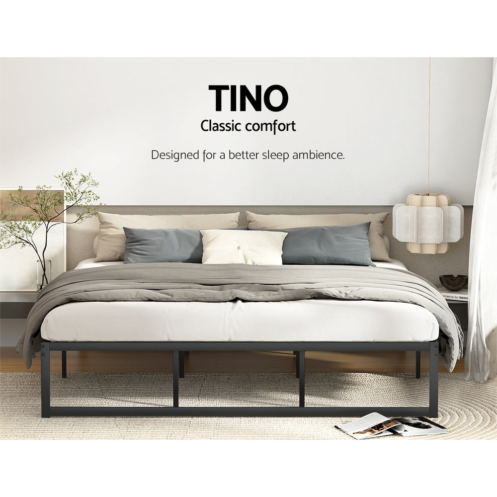Artiss TINO king metal bed frame side profile — Allure Home Collections
