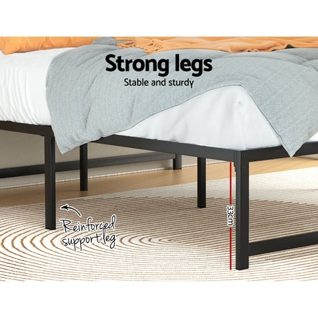 Artiss TINO bed frame steel slat and frame detail — Allure Home Collections