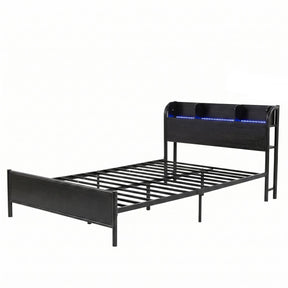 Imperia Black Single bed frame in a modern bedroom