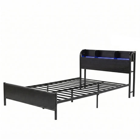 Imperia Black Single bed frame in a modern bedroom