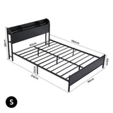 Imperia Single Metal Bed Frame, Black