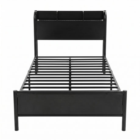 Imperia Single Metal Bed Frame, Black