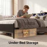 Imperia Single Metal Bed Frame, Black