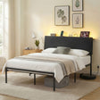 Sanremo Black Queen bed frame in a modern bedroom
