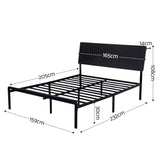 Sanremo Queen Metal Bed Frame, Black