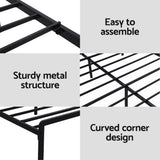 Sanremo Queen Metal Bed Frame, Black