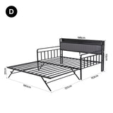 Chiavari Double Metal Bed Frame, Black