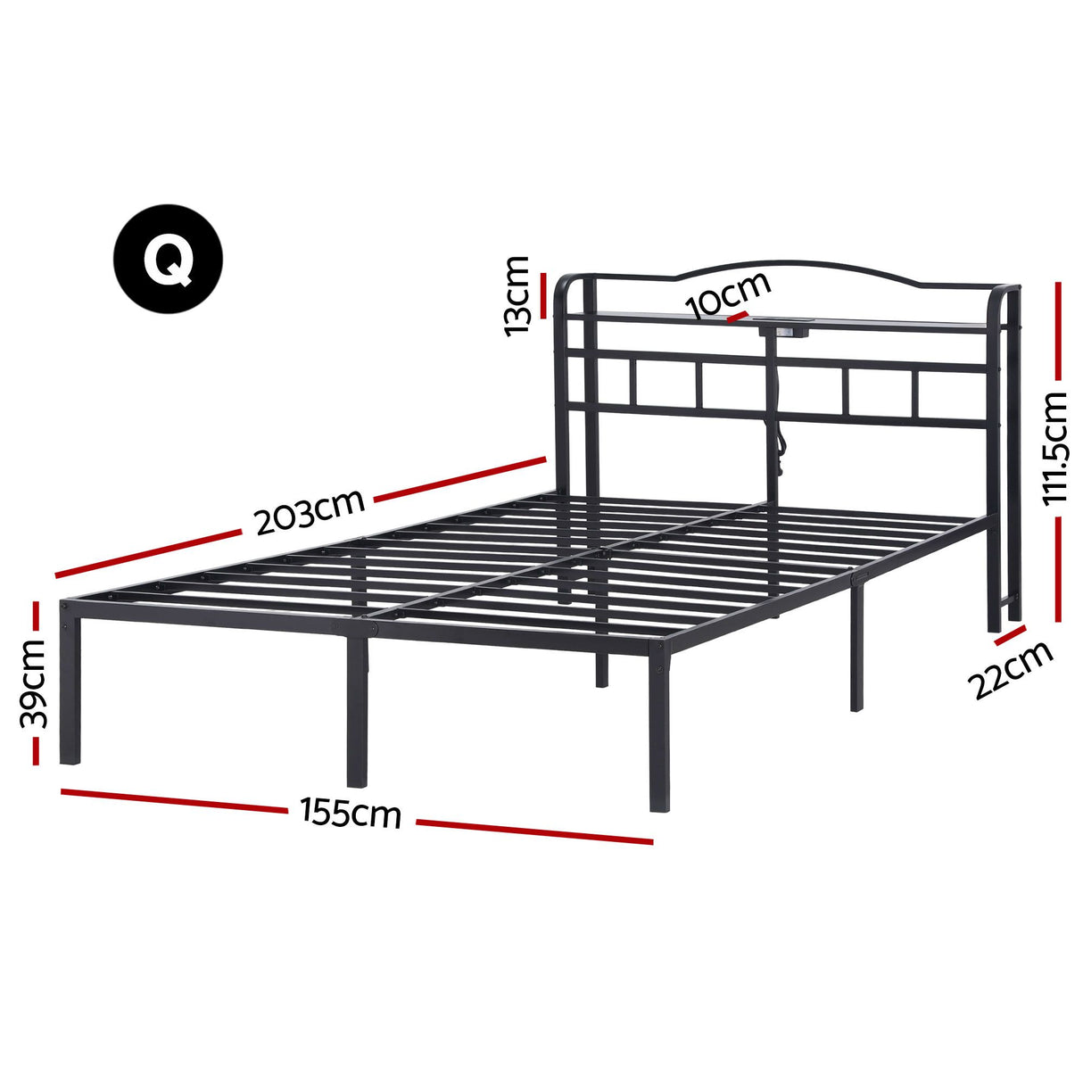 Portofino Metal Bed Frame