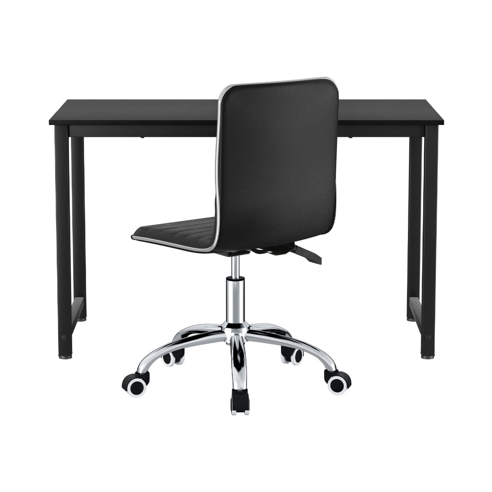 Kalbarri black office desk and chair set in a home office