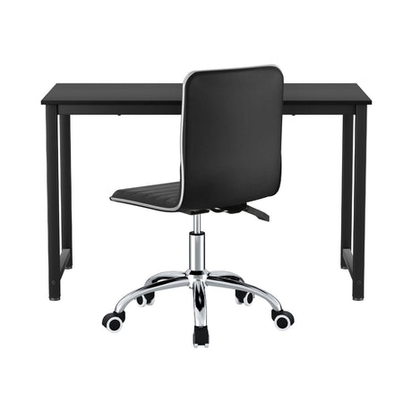 Kalbarri black office desk and chair set in a home office