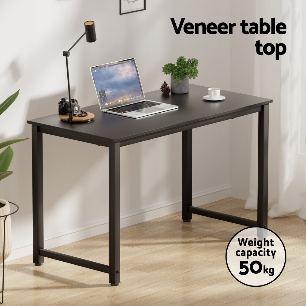 Kalbarri black office desk and chair set in a home office