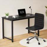 Kalbarri black office desk and chair set in a home office
