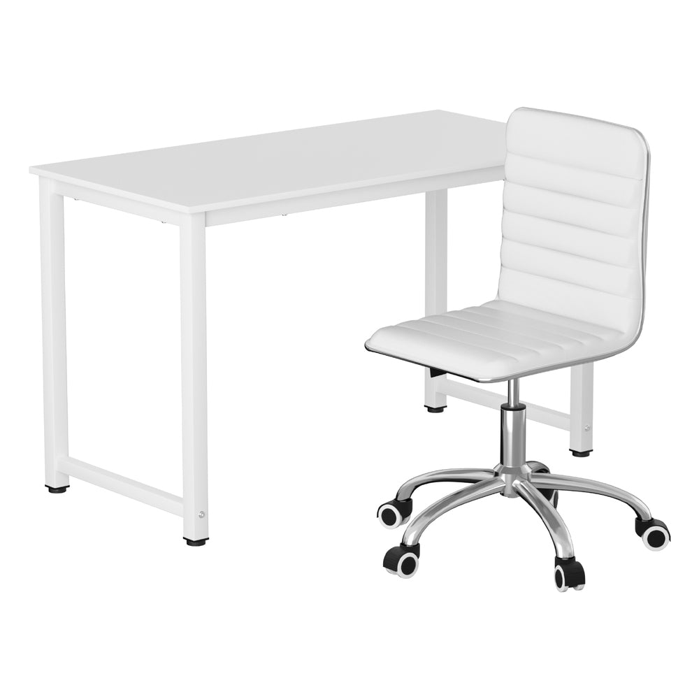 Kalbarri white office desk and chair set in a home office
