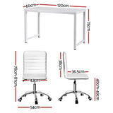 Kalbarri white office desk and chair set in a home office