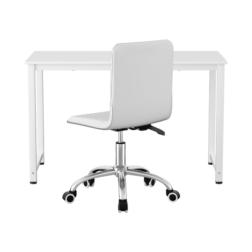 Kalbarri white office desk and chair set in a home office